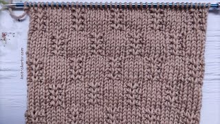 Checker Knit Stitch Pattern| Schachbrettmuster stricken | Punto Scacchiera| Punto tablero de ajedrez