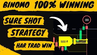 Binomo Sure shot 🔥 Strategy Crypto IDX 1 minute winning strategy #binomo #safatred