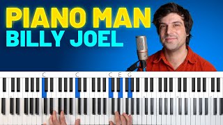 How To Play "Piano Man" [Piano Tutorial + Chord Chart] ALL PARTS