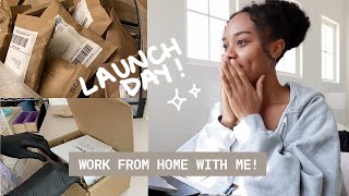 VLOG | day in my life as a small business owner + selling out on launch day 😱🎉