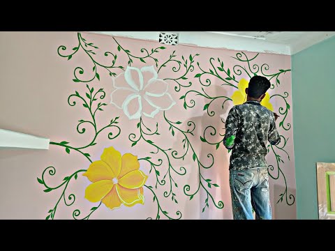 Bedroom Wall Drawing: Semple wall painting designs