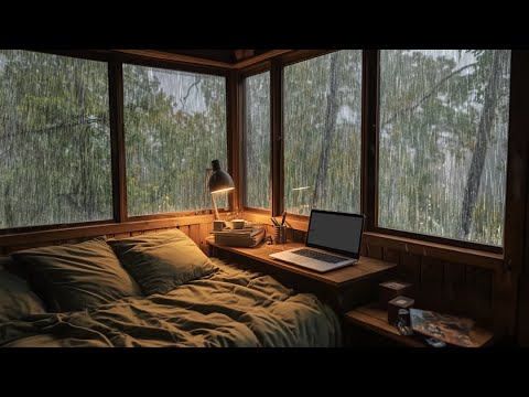 This cozy cabin in the rain-soaked forest is like heaven