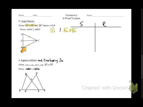 geometry congruent triangle proof lesson