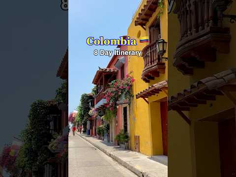 Perfect 1 week Colombia itinerary! #travel #colombia #cartagena #medellin #vacation #itinerary #vlog