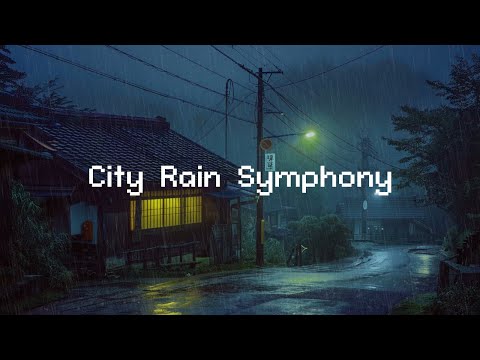 City Rain Symphony 🎶 Lofi Music & Rain Sounds 🌧️ Beats To Chill / Relax