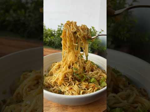 Crispy Chili Garlic almond Maggi recipe 😍#recipe