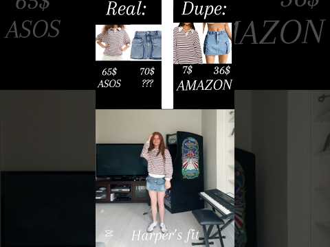 Harper zilmer REAL vs DUPE OOTD #lolpodcast #ootd #real #vs #dupe