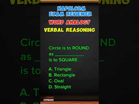 Verbal Reasoning - Word Analogy | Reviewer for NAPOLCOM 2024 Exam