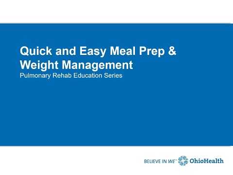 Quick and Easy Meal Prep & Weight Management