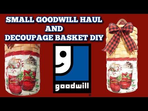 Cute Decoupage Diy: Small Haul And Basket Makeover