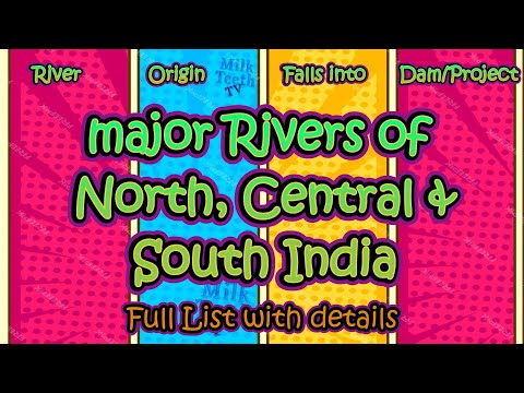 Major Rivers of India - Origin, End Point and Dams Constructed Over Main Rivers of India