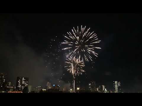 天神祭 奉納花火 2024 大阪Japan's historical Osaka festival Tenjin festival