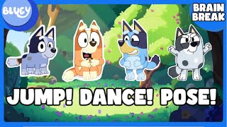 Bluey Family Brain Break | Freeze Dance | Bluey Jump Battle