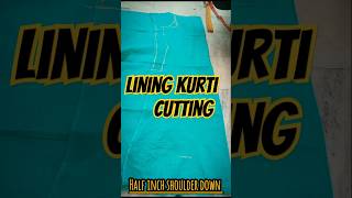 Astar wali kurti cutting 😍✂/Lining suit cutting & stitching #trending#shorts#diy#shortsfeed#ytshorts