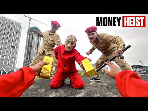 Parkour MONEY HEIST vs INDIAN POLICE in REAL LIFE "NO ESCAPE" ( Epic Parkour Escape POV Chase )