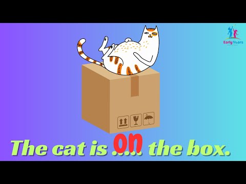 Prepositions with a Fun Cat! | Prepositions for Kids | Guessing Game & Sentence Practice