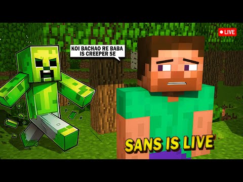 Zero Knowledge 1st Day of Minecraft Survive |Sans is Live