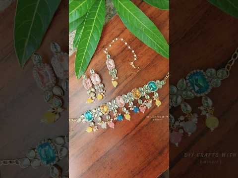 DIY Earrings & Mangtika 🌸 Part -1 #diy #diyjewellerymaking #shorts #shortsfeed #handmadejewellery