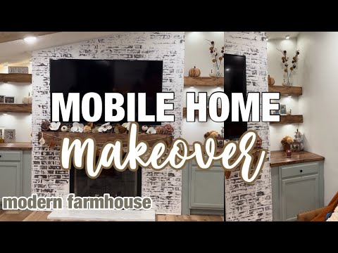 1991 CLAYTON MOBILE HOME MAKEOVER | modern farmhouse living room | mobile home makeover ep.39