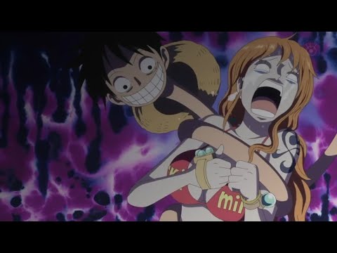 Luffy x Nami - Luffy Holds Full Body of Nami  - One Piece