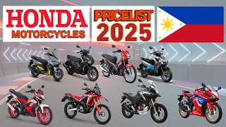 HONDA Motorcycles Price list in Philippines 2025