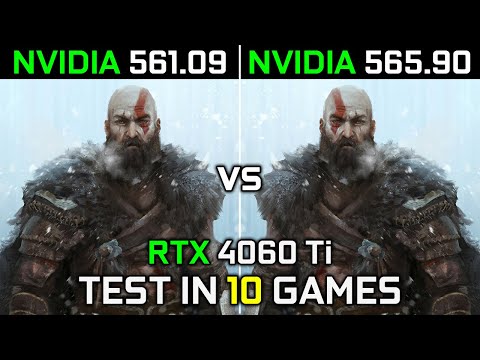 Nvidia Drivers (561.09 vs 565.90) RTX 4060 Ti Test in 10 Games 2024