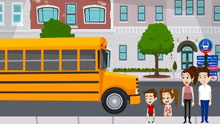 Wheels on the Bus 🚌 - Kids Songs & Nursery Rhymes & Cartoons