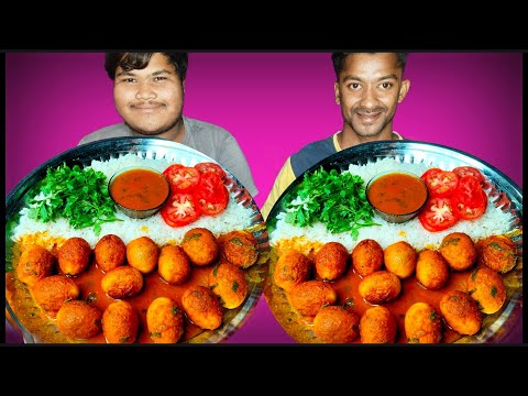 Egg Curry With Rice Eating Challenge |AHFOODCHALLANGE |#foryou