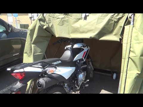 QUICTENT MOTORCYCLE STORAGE SHELTER HEAVY DUTY VEHICLE SHED COVER GARAGE TENT UNBOXING AND REVIEW