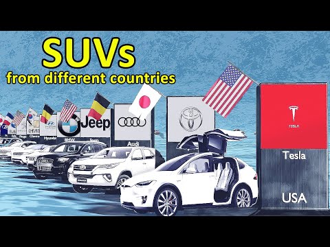 SUV Cars from different Countries. Sport Utility Vehicle (SUV) by country