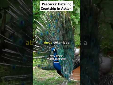 Peacocks: Dazzling Courtship in Action! #ytshorts #facts #birds #peacock #nature #birdslifestyle