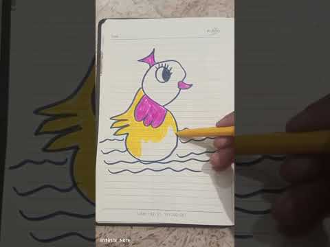 Draw Duckling With S||Easy Drawing||#drawing #drawingforkids #coloring #colour