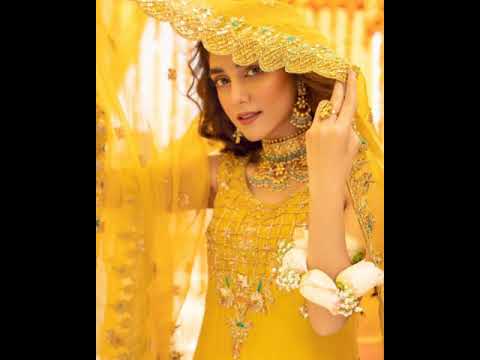 Maya Ali Stuns In Vibrant Mayon 💛  Bride Dress||😍Bridal Mayon Dress||#Maya Ali✨||Fashion Trends