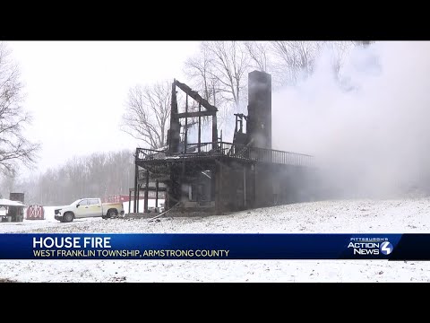 Fire destroys home in Armstrong County as crews battle flames, frigid temperatures