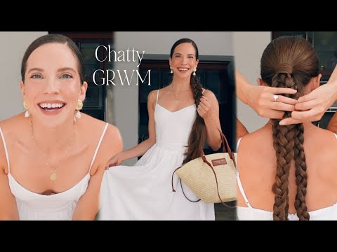 Get Ready With Me! Q&A: Wedding Planning, Changing My Hair, Linen Outfit | Clean Beauty