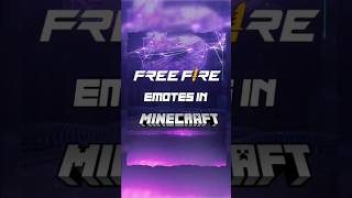 Free fire All Emotes In Minecraft #shorts #minecraft #youtube