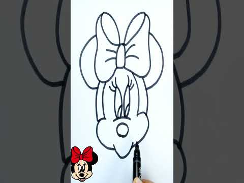 Dibujo de la cabeza de Minnie Mouse sonriendo