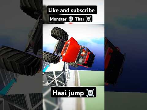 Monster Thar jump ☠️🤬#thar #trendingshorts #thar4x4 #gaming #games #tharlover #shorts #video #like