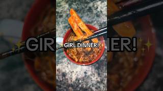 Loaded Fries w/ Buldak Black bean noodles! 🍜🍟💚 #buldak #loadedfries #girldinner #youtubeshorts