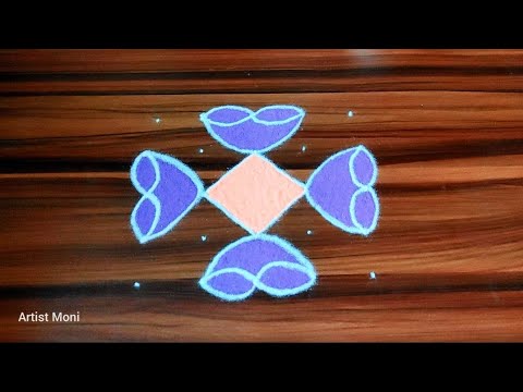 Karthikamasam Muggulu | Latest Deepam Kolam with 5 dots