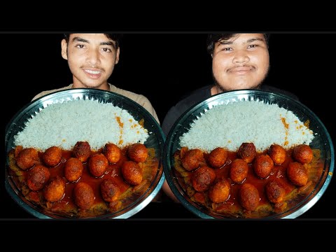 Eating Spicy Egg Curry With Rice Big Fight | Eating Competition | AHFOODCHALLANGE |#foryou#eating