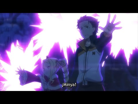 Subaru (ナツキ) and Beatrice (ベアトリス) vs Great Rabbit | Re Zero Season 2 Episode 25