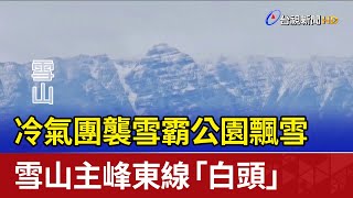 冷氣團襲雪霸公園飄雪 雪山主峰東線「白頭」