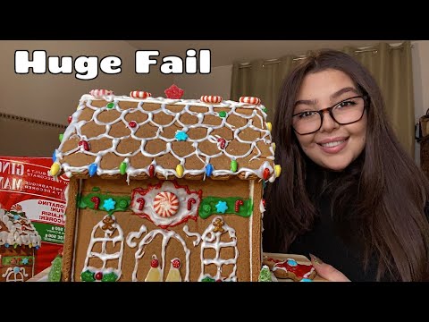 Christmas Special 🎄: Me struggling for 30mins straight to decorate a gingerbread house.