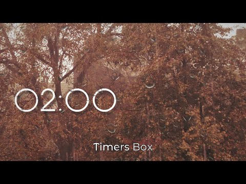 🍂 2 Minute Autumn Rain Timer with Alarm ⏲️ Relax and Unwind Instantly 🌧️