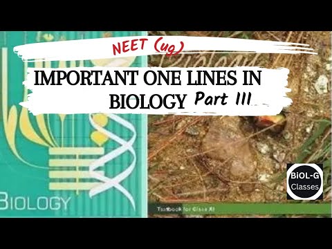 Part III Biology important lines |NEET2024| #neetbiology #11thbiology  #12thbiology #neet2024