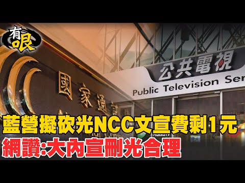 【有哏】藍營擬砍光NCC文宣費剩1元 網讚:大內宣刪光合理20250115@中天新聞CtiNews