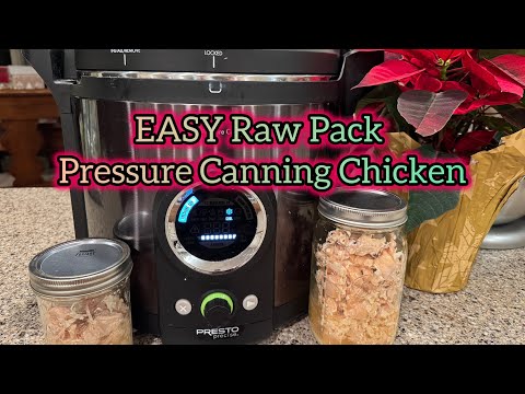 EASY Presto Pressure Canning Chicken - Raw Pack Style #homemade #cooking #gardening