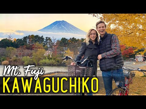 We rented bikes to see MT. FUJI, JAPAN! 🇯🇵 (AMAZING fall colors in Kawaguchiko!)