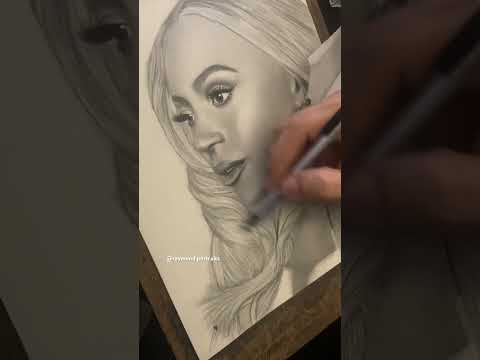 BEYONCE DRAWING (tiktok: raymond.portraits) #art #artistdrawing #shortsvideo #beyonce #music